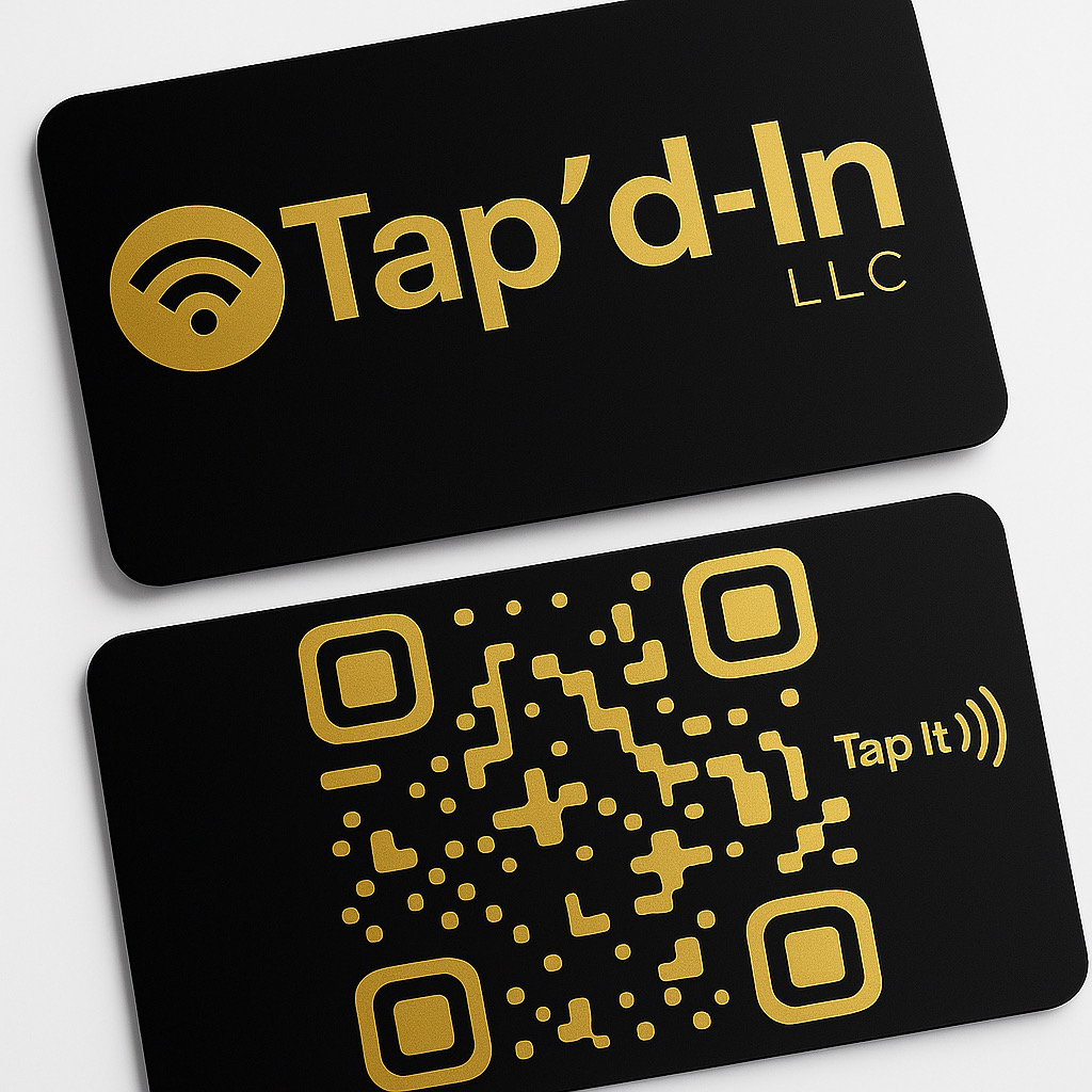 Tap'd-In black NFC card set