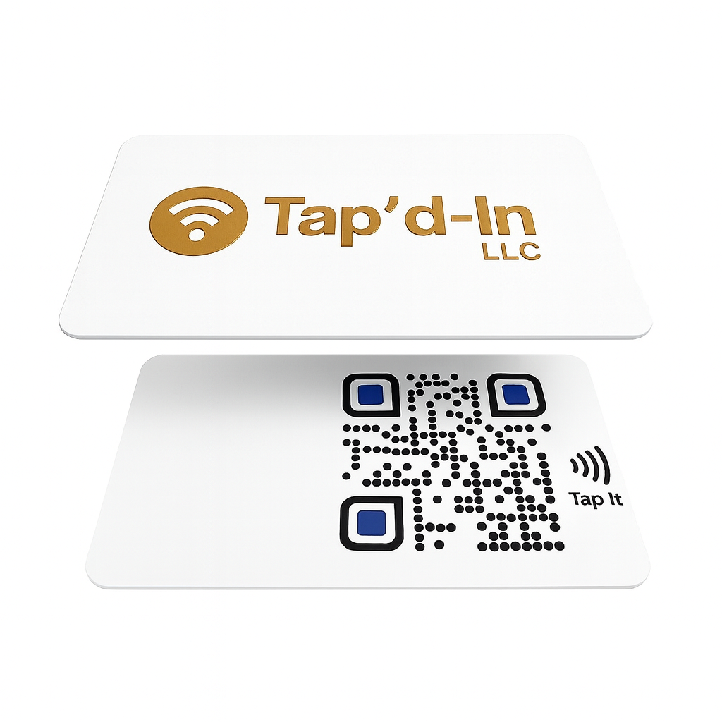Tap'd-In white NFC card set